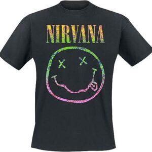 Nirvana Men Smiley Slim Fit T-Shirt Black