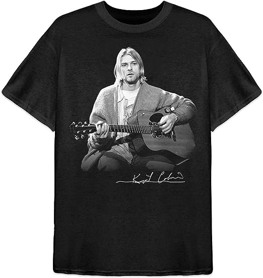 Nirvana Black Men's Guitar Live PhotoT-Shirt