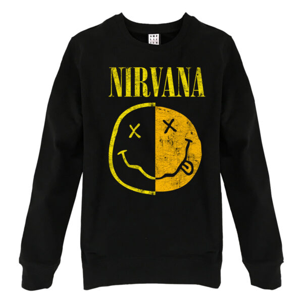 Nirvana Spliced Smiley Sweatshirts