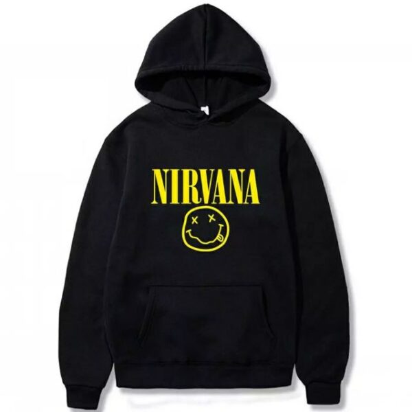 Nirvana Hoodie Yellow Logo For Man