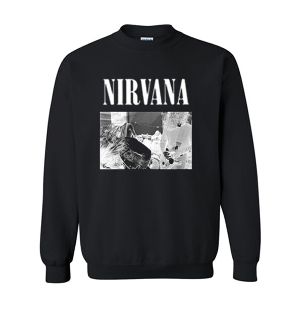 Nirvana Sunny Black Crew Neck Sweatshirt