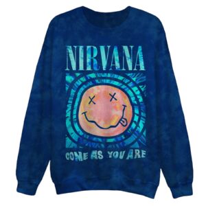 Nirvana Blue Sweatshirt, Smiley Face
