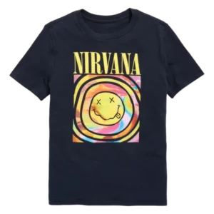 Black Navy Nirvana T Shirt