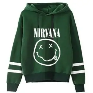 Nirvana Green Hoodie Fashion